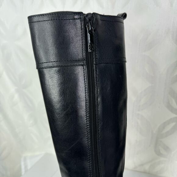 TORY BURCH Jess Leather Side Zip Horsebit Knee High Tall Riding Boots Size 6 - Picture 7 of 9